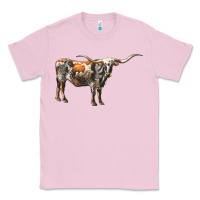 Bubblegum Pink Texas Longhorn Cow Classic Tee - LillyAllenDesigns