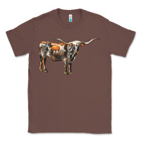 Chestnut Texas Longhorn Cow Classic Tee - LillyAllenDesigns