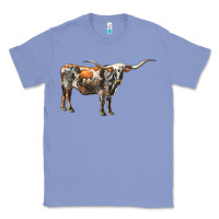 Colony Blue Texas Longhorn Cow Classic Tee - LillyAllenDesigns