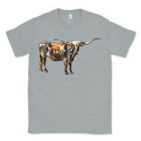 Heather Grey Texas Longhorn Cow Classic Tee - LillyAllenDesigns