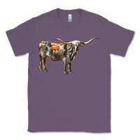 Lavender Texas Longhorn Cow Classic Tee - LillyAllenDesigns