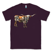 Plum Texas Longhorn Cow Classic Tee - LillyAllenDesigns