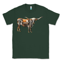 Sports Green Texas Longhorn Cow Classic Tee - LillyAllenDesigns