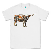 White Texas Longhorn Cow Classic Tee - LillyAllenDesigns