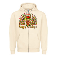 Sandshell Happy holidays elf gnome Zipper Hoodie - NancyCooperArtShop