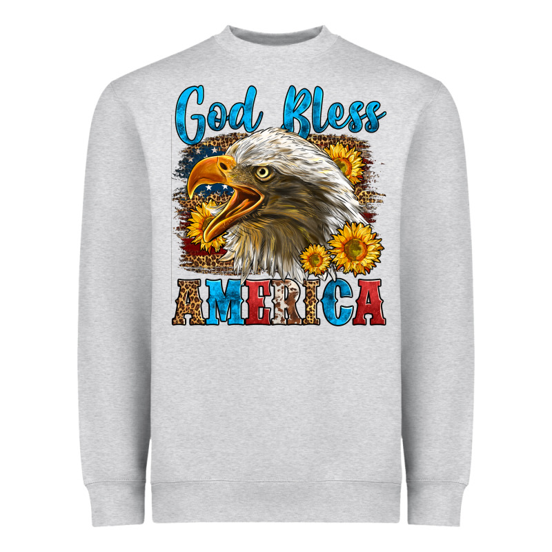 God Bless America Heavyweight Sweatshirt by LillyAllenDesigns | Teevron