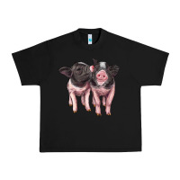 Black cute baby pigs Urban Heavy Tee - Artiststas