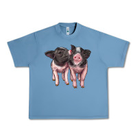 Pebble Blue cute baby pigs Urban Heavy Tee - Artiststas