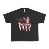 Pigment Black cute baby pigs Urban Heavy Tee - Artiststas