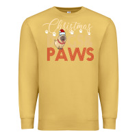 Antique Gold Christmas Dogs Paws Premium Sweatshirt - Bettercallsaul