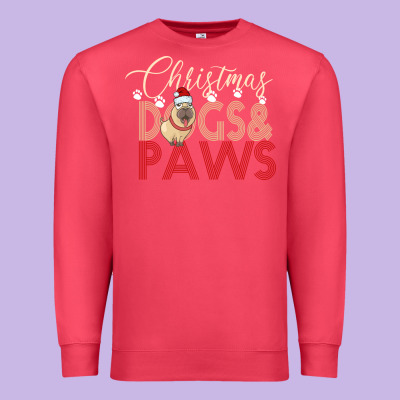 Christmas Dogs Paws Premium Sweatshirt Designed By Bettercallsaul