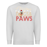Dove Grey Christmas Dogs Paws Premium Sweatshirt - Bettercallsaul