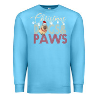 Ocean Blue Christmas Dogs Paws Premium Sweatshirt - Bettercallsaul