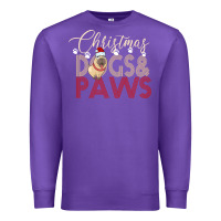 Purple Christmas Dogs Paws Premium Sweatshirt - Bettercallsaul