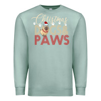 Seafoam Christmas Dogs Paws Premium Sweatshirt - Bettercallsaul