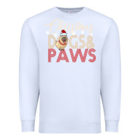 White Christmas Dogs Paws Premium Sweatshirt - Bettercallsaul