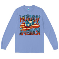 Colony Blue howdy america Long Sleeve Tee - MaliasSmallBusiness