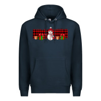 Navy Christmas snowman Premium Hoodie - JahusDesignShop
