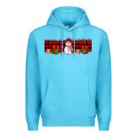 Ocean Blue Christmas snowman Premium Hoodie - JahusDesignShop