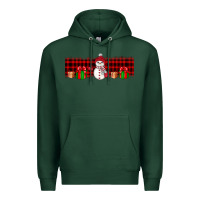 Sports Green Christmas snowman Premium Hoodie - JahusDesignShop