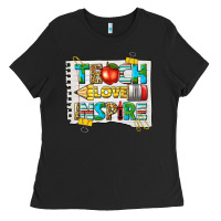 Black teach love inspire Ladies Tee - texasbilliewilder