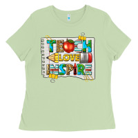 Matcha teach love inspire Ladies Tee - texasbilliewilder