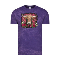 Cloud Purple v.d. cow and roses Vintage Tee - AdoDesignShop