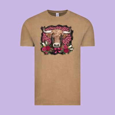 V.d. Cow And Roses Vintage Tee Designed By Adodesignshop