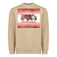 Mushroom peace love shih tzu Heavyweight Sweatshirt - Jasminsmagicworld