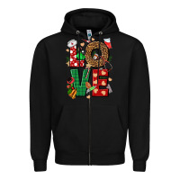 Black Love Nurse Christmas Zipper Hoodie - NancyCooperArtShop