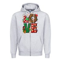 Heather Grey Love Nurse Christmas Zipper Hoodie - NancyCooperArtShop
