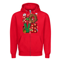 Red Love Nurse Christmas Zipper Hoodie - NancyCooperArtShop