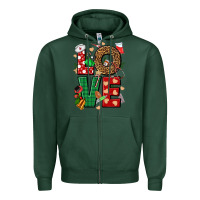 Sports Green Love Nurse Christmas Zipper Hoodie - NancyCooperArtShop