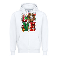 White Love Nurse Christmas Zipper Hoodie - NancyCooperArtShop
