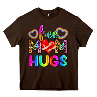 Chocolate Brown free mom hugs Heavy Core Tee - Zillion Design Studio