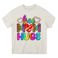 Cream free mom hugs Heavy Core Tee - Zillion Design Studio