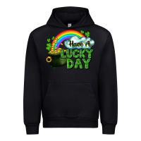 Black Have a lucky day Urban Hoodie - CowGirlArtShop