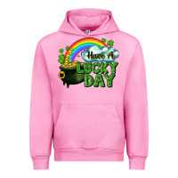 Fuchsia Pink Have a lucky day Urban Hoodie - CowGirlArtShop