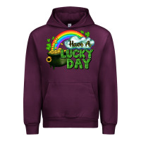 Mauve Wine Have a lucky day Urban Hoodie - CowGirlArtShop