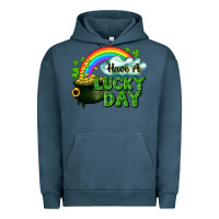 Pigment Midnight Navy Have a lucky day Urban Hoodie - CowGirlArtShop