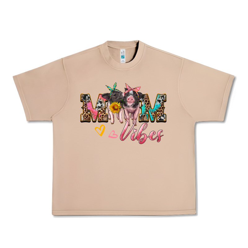 Mom Vibes Baby Pigs Urban Heavy Tee by Artiststas | Teevron