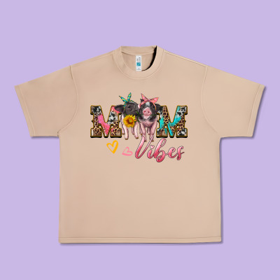 Mom Vibes Baby Pigs Urban Heavy Tee Designed By Artiststas