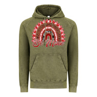 Vintage Olive be mine valentines day rainbow Vintage Hoodie - RanaPortraitStore