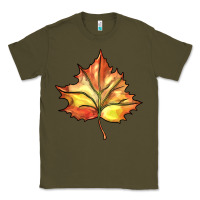 Army Green withered leaf Classic Tee - BarkalooDesign