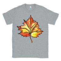 Heather Grey withered leaf Classic Tee - BarkalooDesign