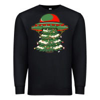 Black Ufo Christmas Pine Tree Premium Sweatshirt - Bettercallsaul