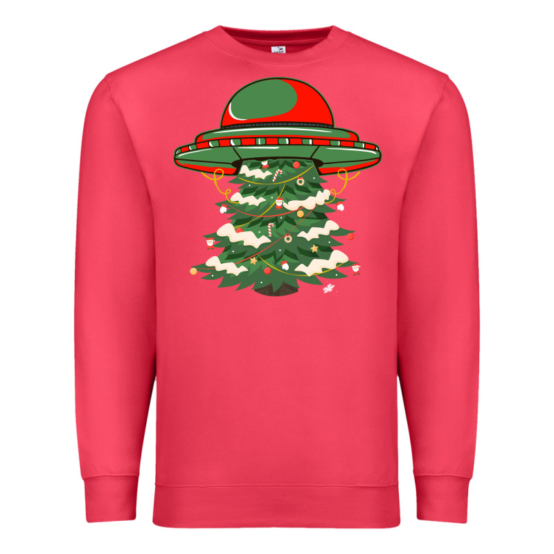 Ufo Christmas Pine Tree Premium Sweatshirt by Bettercallsaul | Teevron
