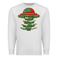 Oatmeal Heather Ufo Christmas Pine Tree Premium Sweatshirt - Bettercallsaul