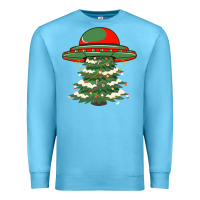 Ocean Blue Ufo Christmas Pine Tree Premium Sweatshirt - Bettercallsaul
