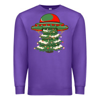 Purple Ufo Christmas Pine Tree Premium Sweatshirt - Bettercallsaul